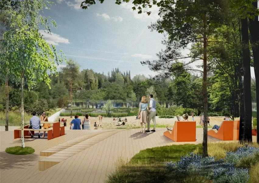 В Петербурге представили концепцию Пейзажного парка на берегу Охты